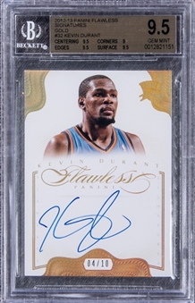 2012-13 Panini Flawless Signatures #32 Kevin Durant (#04/10) - BGS GEM MINT 9.5/BGS 10